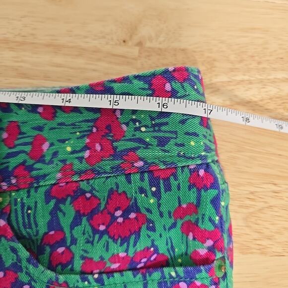 Lilly Pulitzer Women’s Size 10 Green Pink Purple Worth Skinny Mini Pants Stretch - Picture 6 of 10